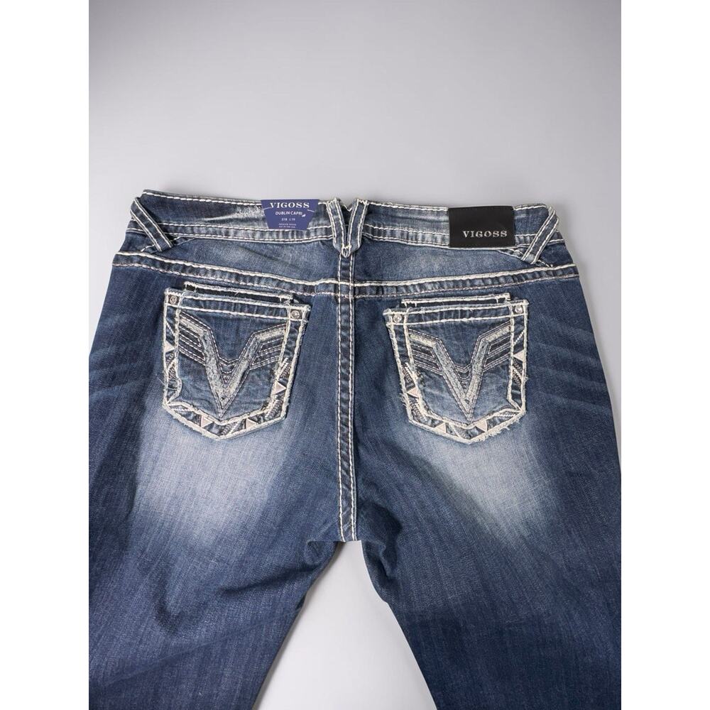 Vigoss Dublin Capri Jeans Womens Size 18 NWT Distressed Blue Denim - Picture 5 of 8